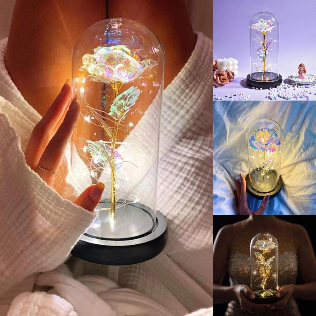 

Декоративный купол с подсветкой, Роза с подсветкой, Декоративная вечная роза, Красочная роза бесконечности