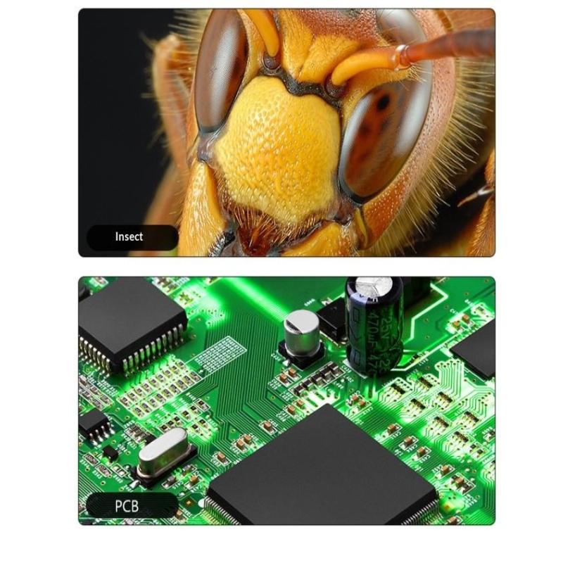 USB Microscope 1600X Magnification 1080P High Definition Soldering Camera with Flexible Stand for Phone PC Lab