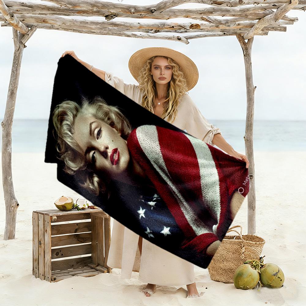 Marilyn Monroe Butterfly Beach Towel Quick-Dry Soft Microfiber Comfortable Lightweight