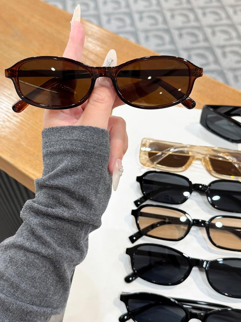 8Pcs European and American Retro Fashion Small Oval Frame Sunglasses for Both Men and Women, Stylish and Versatile