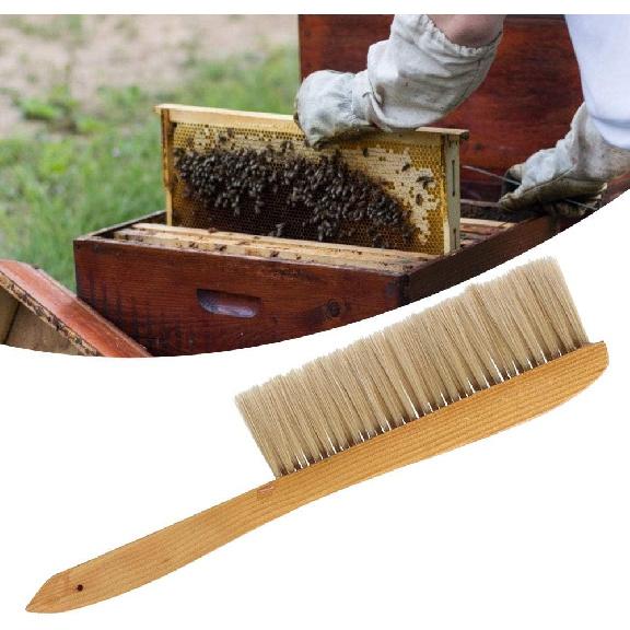 Double Row Beekeeping Brush, Versatile Long Handle Honey Brush Beehive Sweeping Cleaning Tool Equipment for Beekeeping and Bee Keeper