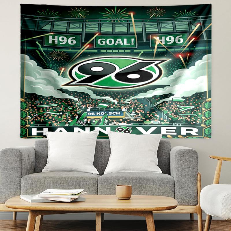 Hannover 96 Football Print Tapestry, Lightweight Wall Hanging, for Bedroom, Dorm, Living Room, Home Art Decor, Birthday Christmas Gift for Friends
