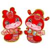 1 Pair Flocking Snake Year Fu Character Sticker Door Couplet Ornaments  Spring Festival Supplies