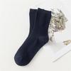 5 Pairs Moisture Wicking Sports Socks With Ribbed Knitted Design Breathable Solid Color Middle Calf Socks For Men Women