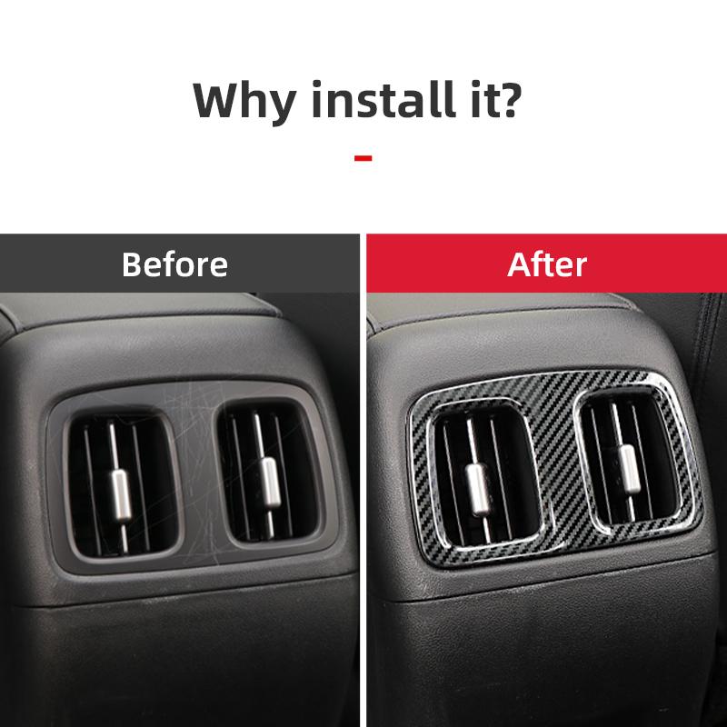 For Hyundai Tucson NX4 2021 2022 2023 N Line Hybrid Car Rear Air Conditioning Vent Outlet Cover Trim Stainless Steel Accessories