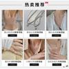 Double Layer Two-Tone Chain Necklace Women Minimalist Geometric Stylish Layered Choker Fashion Jewelry