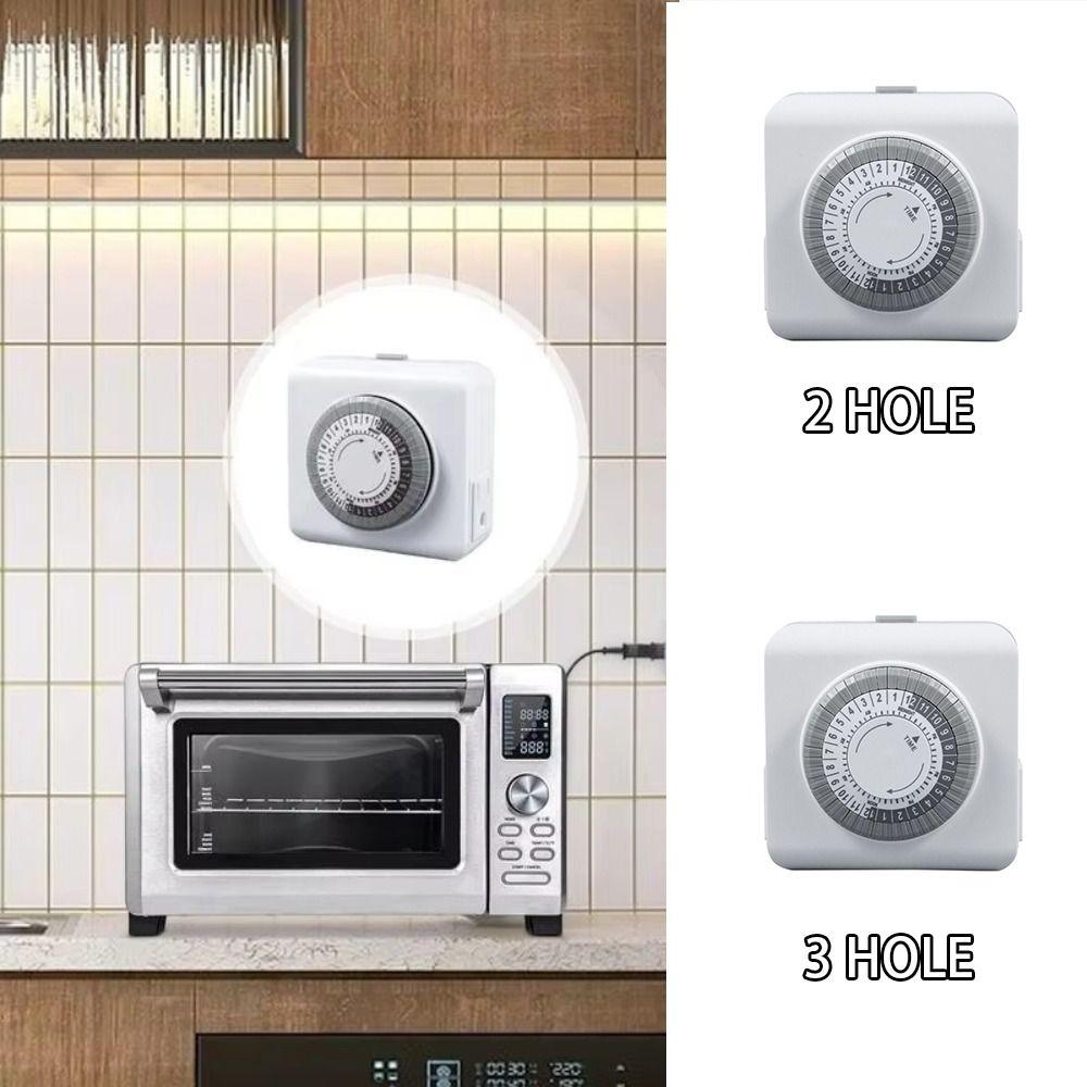 15A 1250W Mechanical Timer 24-Hour Cycle Outlet Timer Automatic Shutdown Timer  Daily On/Off Cycle