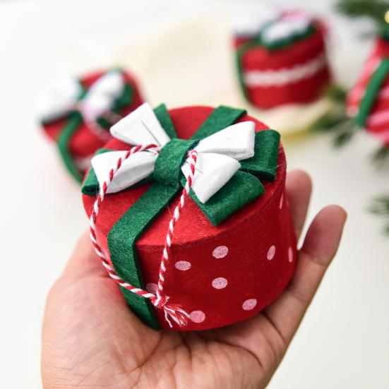 Christmas Mini Candy Box Ornaments Small Gift Box Tree Hanging Decoration for Xmas New Year Party Decor