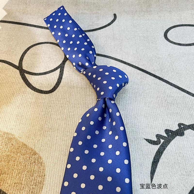Candy Color Polka Dot Wide Edition 8cm Men's and Women's Shirts Accessories Trendy neck Tie Four Seasons Dark Green neck tie