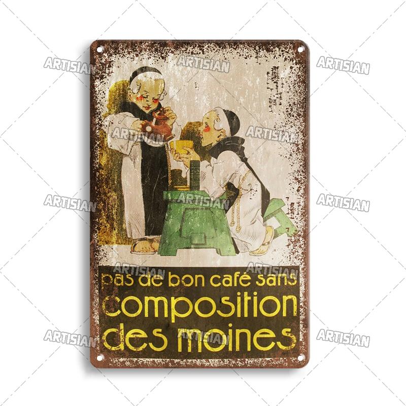 Rusty Coffee Metal Poster Decorative Plate Classic Tea Metal Signs Home Bar Cafe Wall Decor Signs Old Metal Plaque Wall Plate