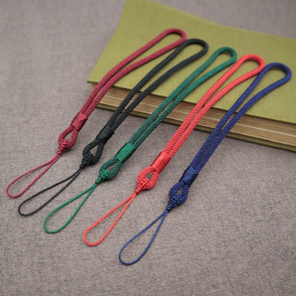 

Handmade Short Wrist Rope Luxury Phone Case Keychain Fashion Phone Charm Strap Phone Accessories рожевий