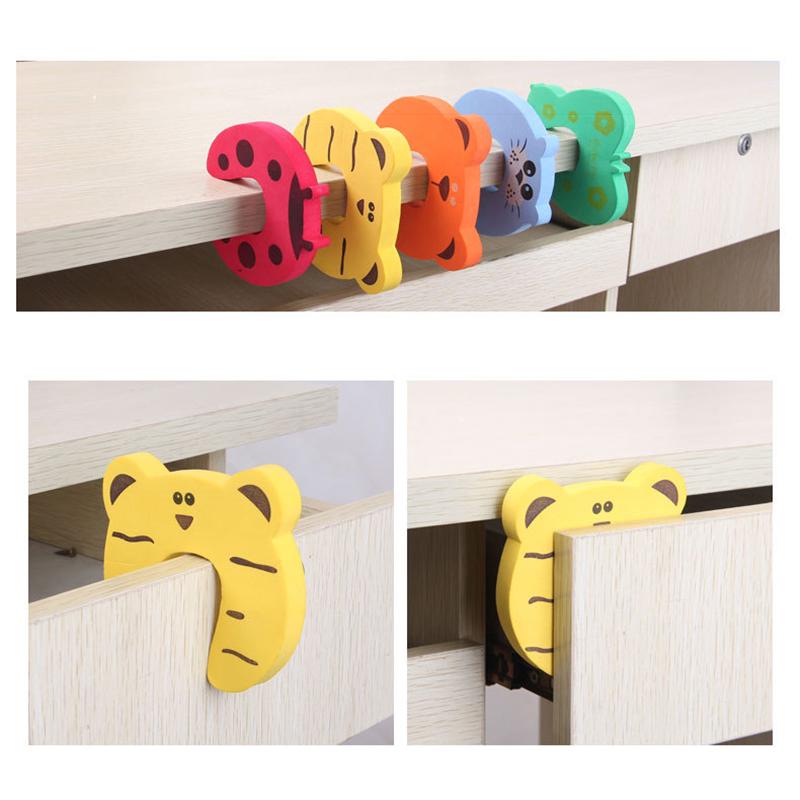 Baby Safety For Newborn Furniture Protection Card Door Stopper Security Cute Animal Care Child Lock Finger Protector