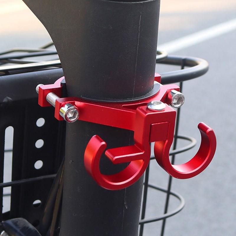 Electric Scooter Metal Hooks CNC Portable Helmet Rack Bike Tube Storage Hanger Simple Double Buckle Ebike Motorcycle Accessories