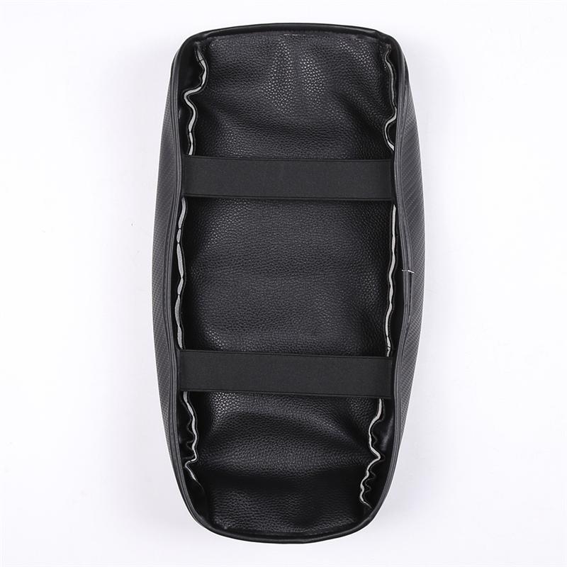 Car Stowing Tidying Armrest Box Panel Check Leather Carbon Fiber For Ford Maverick