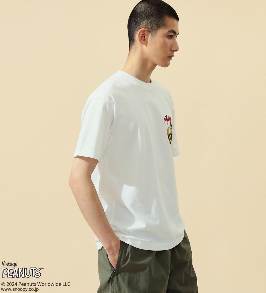 Tops X ALPHA Short Sleeve TC1627 WHITE [Alpha Industries] T-Shirt/Snoopy (FLY BOY) Men's