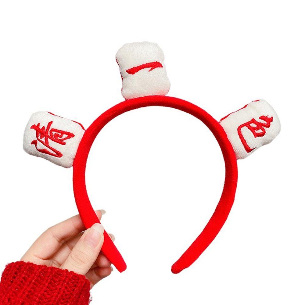 Winter For Girls Chinese Characters Korean Head Wrap Hair Hoop Women Hairband Mahjong Headband