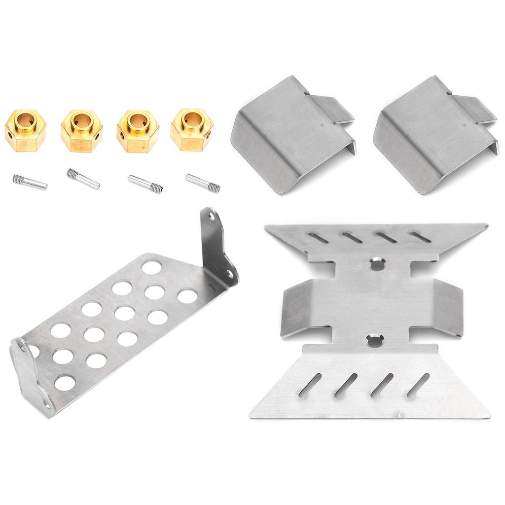 Ochranný podvozok z nehrdzavejúcej ocele s 8mm konektorom pre RC auto AXIAL SCX10 III AXI03007