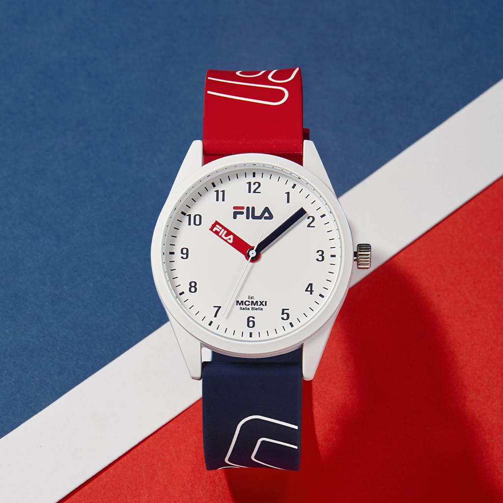 FILA 6463 Series Quartz Watch Silicone Strap 43mm White Dial Trendy Couple Watch Unisex watches FLM38-6463-006
