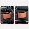 Car Seat Back-Mounted Organizer Storage Box, Non-Destructive Installation Waterproof Leather Texture Multi-Functional Trash Can Door Side Storage for