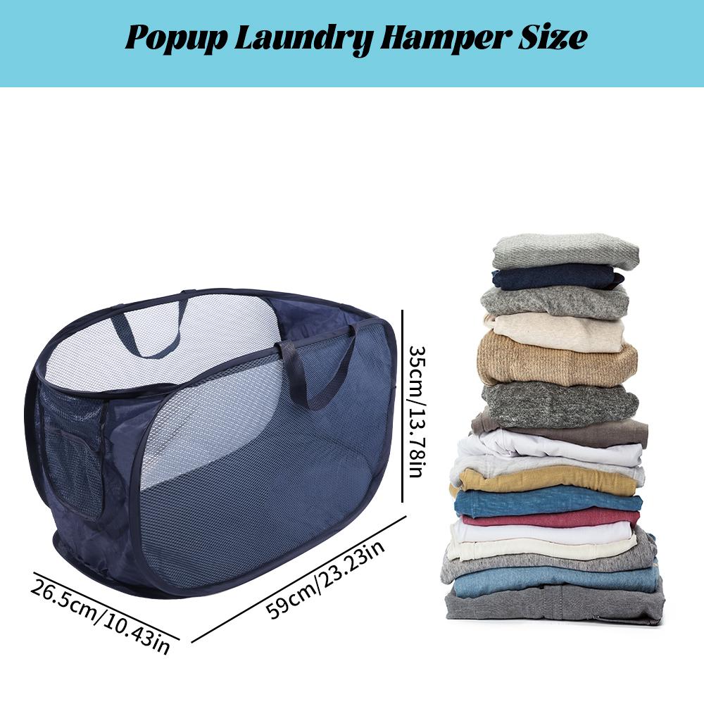 

Foldable Portable Laundry Basket Laundry Basket Organizer, Household Wall-mounted Basket, Household Storage Bag Mesh Breathable