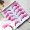 5Pairs Cosplay Party Fox Cat Eye Eyelashes Dramatic Look Eyelash Extension Colored Lashes