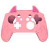 PlayVital Cute Demon Silicone Grip Cover for Nintendo Switch Pro Joystick Cap and Stickers Included Controller, [Pink]