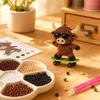 DIY Highland Cow Perlesæt, Sød 3D Ko Perle Håndværk Vedhæng med Farverige Perler Og Vejledning, Håndlavet Perlearbejde Sæt til Voksne