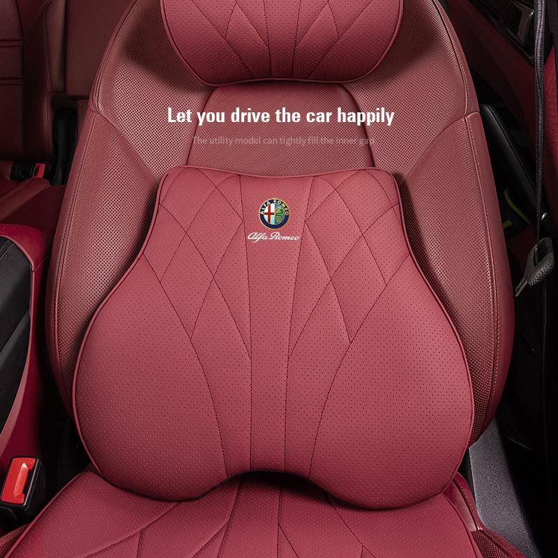 Pro Alfa Romeo Paměťová pěna Podpora hlavy a beder do auta Polštářek na krk Potahy sedadel Pro Alfa Romeo Giulietta Mito 159 Giulia S