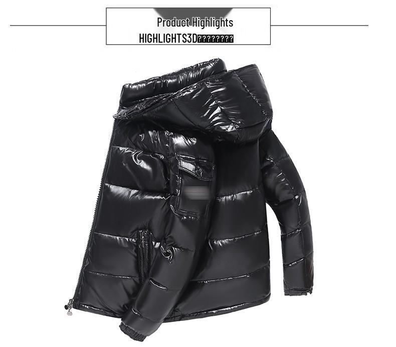 Chaqueta de Plumón Corta con Capucha para Hombre Estilo Coreano Invierno 2025 - Gruesa y de Moda