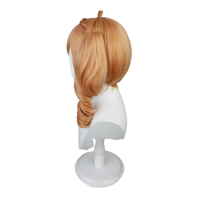 Cai Wenji Cos Wig, Double Ponytail Curly Braid Full Head Hairstyle Roman Curl Fake Hair