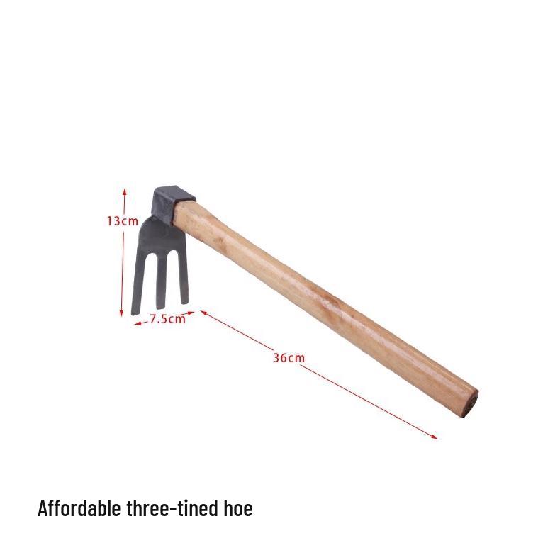 Altmodische Manganstahl-Gemüsehacke: Traditionelles Gartengerät zum Unkrautjäten, Ausgraben von Wildgemüse, Geeignet für Kinder und den Haushalt.