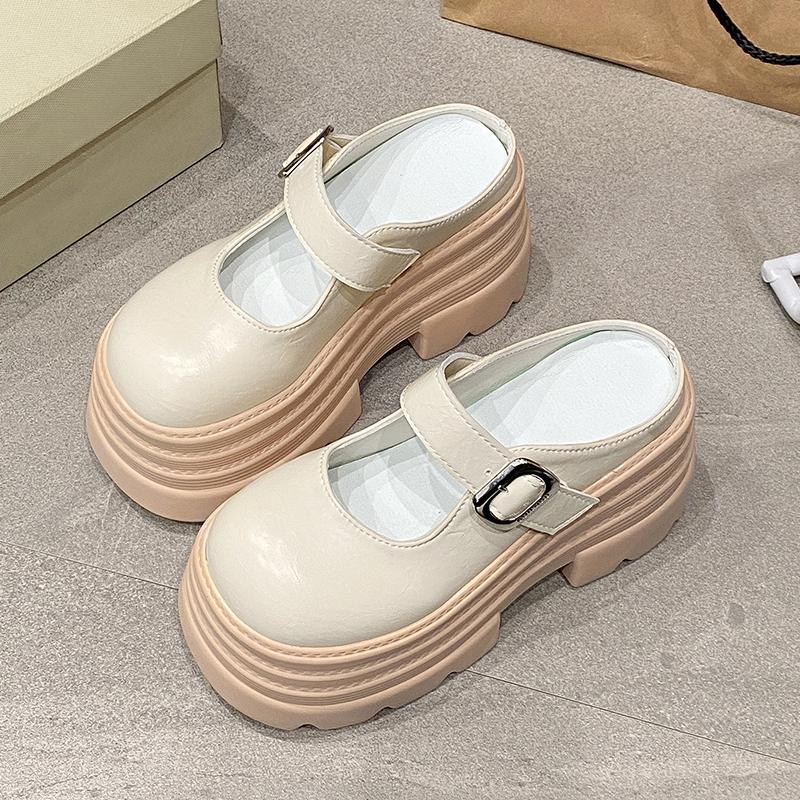 Fashion 10cm Pu Leather Platform Wedge Flats Summer Autumn Breathable Slip On Pumps Spring Synthetic Mary Jane High Brand Shoes