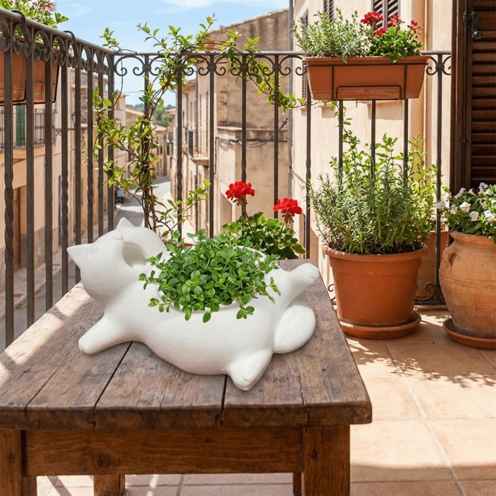 Cat-shaped Storage Box Cat Flower Pot 3D Printed Desktop Storage Box Funny Mini Plant Pot Desktop