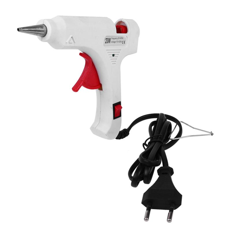 10Pcs Glue Sticks + High Temp Heater Melt Hot Glue Machine 20W Home Diy Repair Tool European