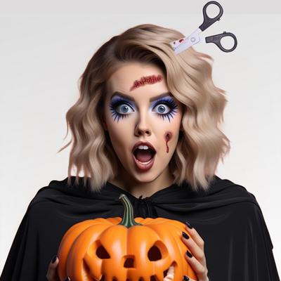Halloween Horror Kostümzubehör Blutige Stirnbänder (Blutiges Messer/Spritze/Schere) Lustige Kopfbedeckungs-Accessoires