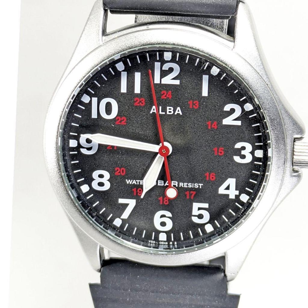 [USED] SEIKO ALBA Men's Battery Strap Replacement Working Q-62