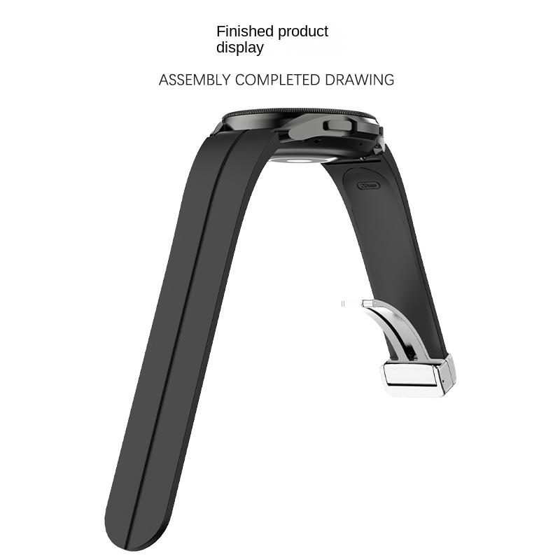 Original Silicone Band for Samsung Watch 4/5 Pro 40mm 44mm 45mm Strap Magnetic Folding Buckle for Galaxy Watch 4 Classic 42 46mm Accessories
