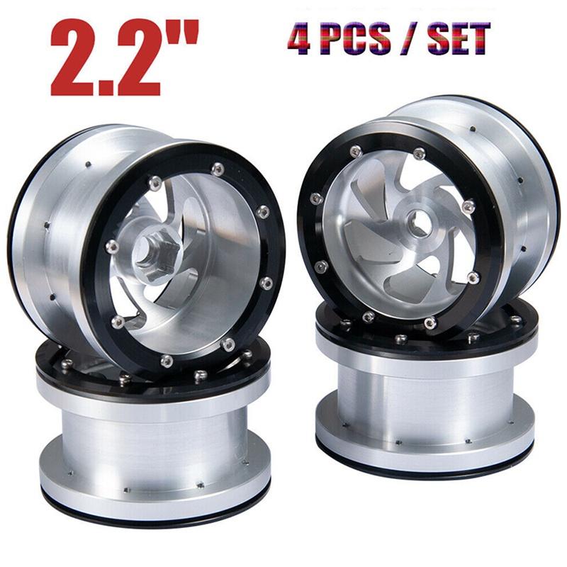 22 Alloy 4x Beadlock Wheel Rims For 110 Rc Axial Wraith Trx4 Redcat Crawler