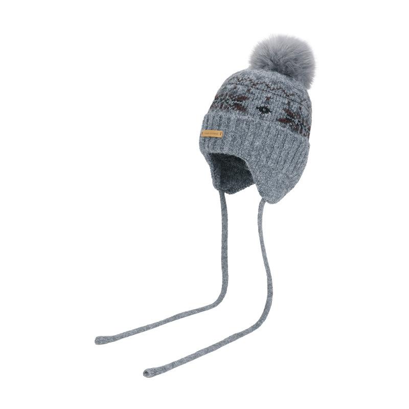 Winter Outdoor Cold and Warm Ear Protection Big Head Circumference Knitted Wool Hat Women