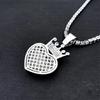 New Style Pendant with Personality and Fashion, Copper Inlaid Zircon Heart-shaped Hip-hop Pendant