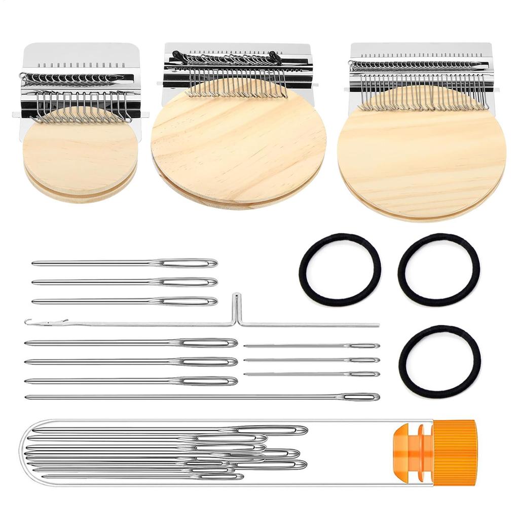 Kit de Tejido para Zurcir Principiantes 14/21/28 Ganchos Parche Reparación Herramientas de Costura Pequeños Accesorios de Tejido Suministros para Manualidades de Costura