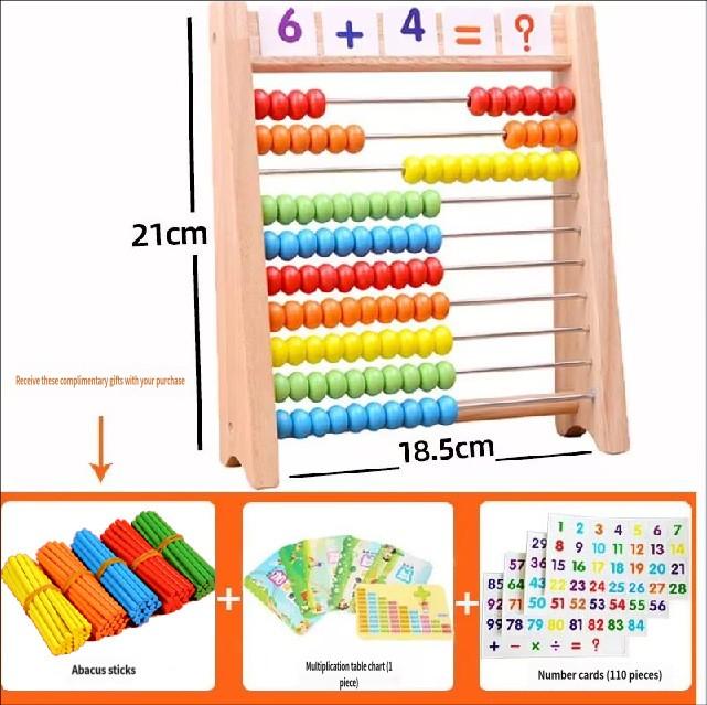 

Детская счетная рамка с бусинами Абакус Раннее обучение Математика Образовательный Арифметический Набор для сложения и вычитания Математическая игрушка