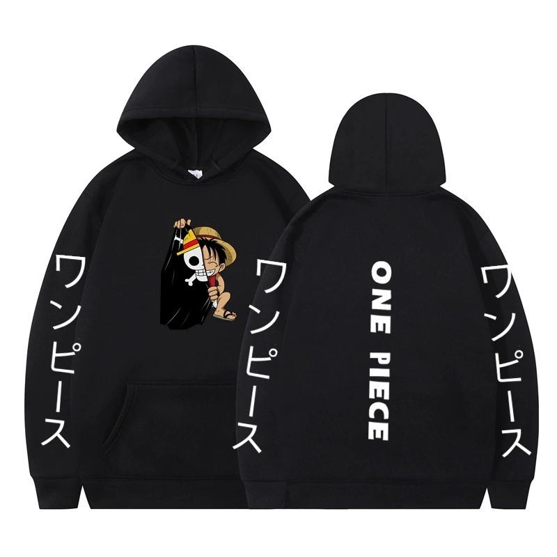 

Мужская флисовая толстовка с капюшоном ONE PIECE с аниме-принтом Весна Осень Уличная одежда Пуловер Толстовка Модная толстовка Повседневная Хип-хоп Новый мужской спортивный костюм Уличная одежда XS чёрный