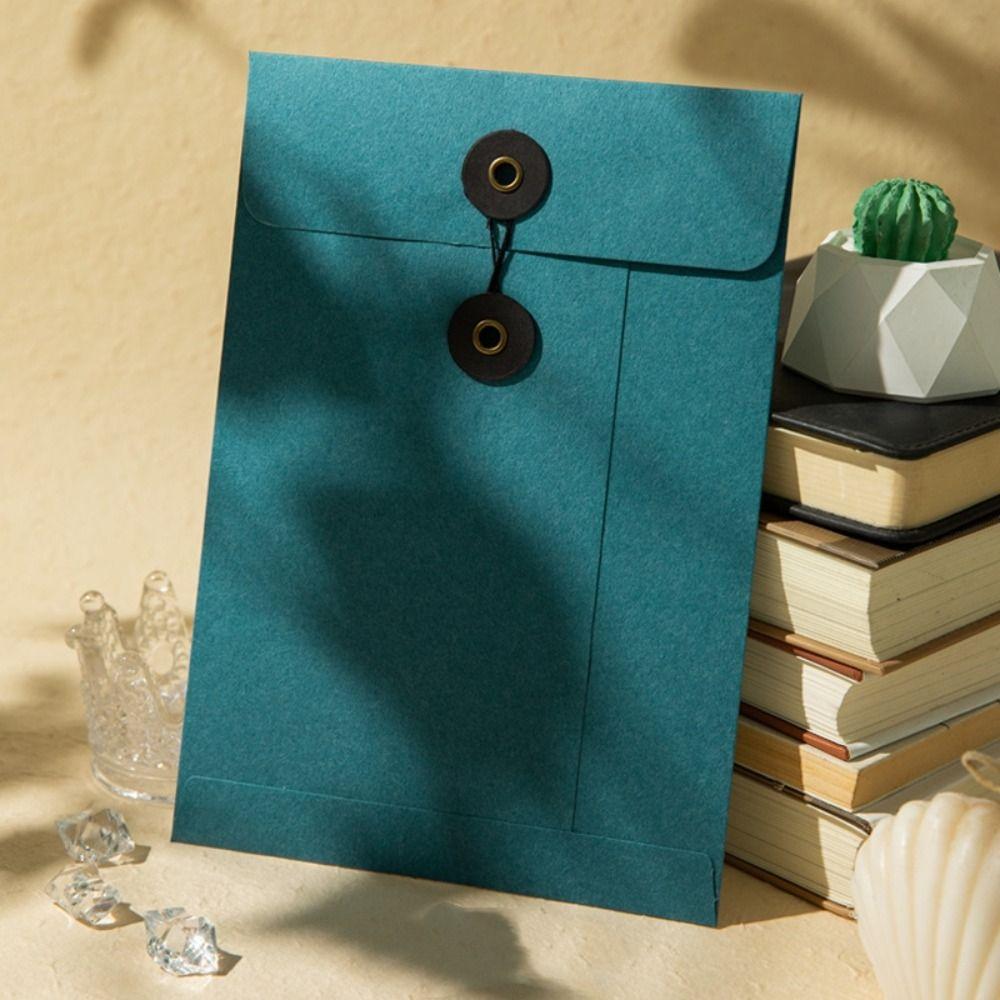 with String Tie Closure Clasp Vintage Brown Envelopes Simple Archive Bag  Decoration Gift