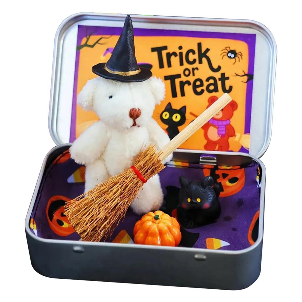 Cute For Halloween Teddys Bear In A Box Unique Festive Decor For Festive Home Accents