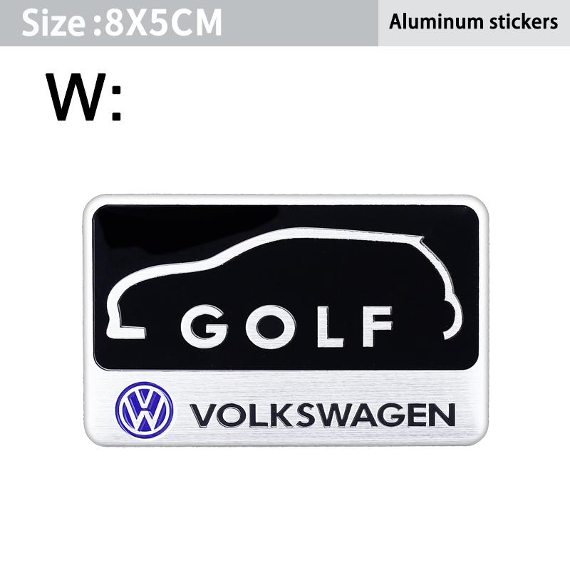For VW Volkswagen Jetta MK5 Golf 1Pcs Car Styling Aluminum Alloy Badge Sticker For Volkswagen GTI R-Line R Polo Golf Passat Scir