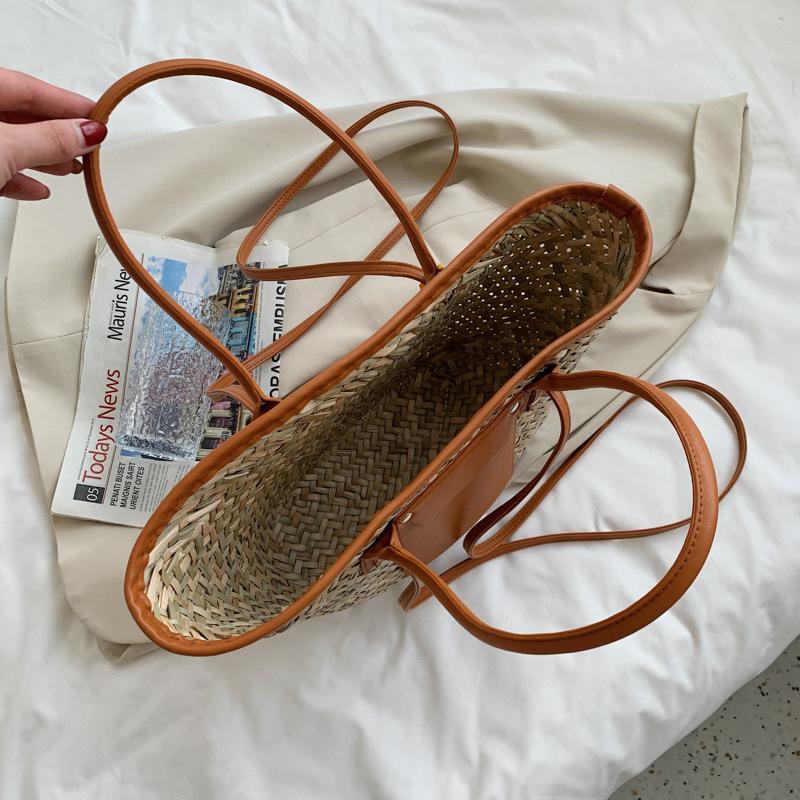 Women's Straw Bags  Shoulder Messenger Bags  Large Capacity Beach Bags  Designer  Summer Fashion  High Quality