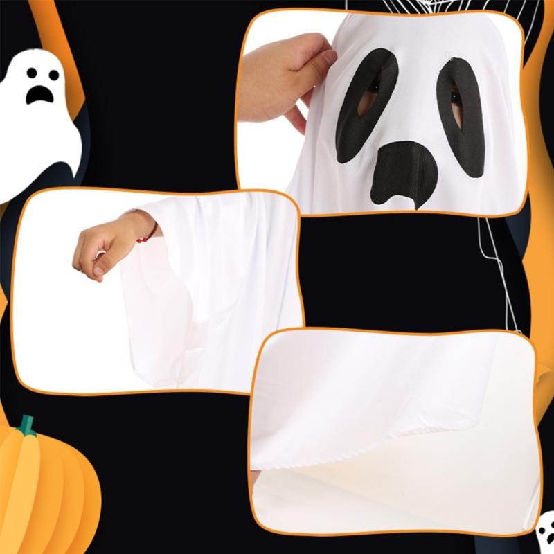 Kids Halloween Scary Hooded Cape, Halloween Scary Cloak Cosplay Costumes Halloween Cape Scary Costume