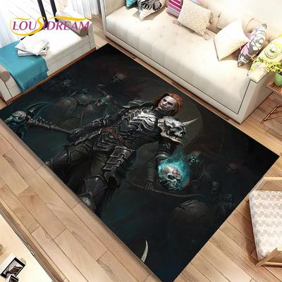3D HD Diablo Game Gamer Cartoon Area Rug,Carpet Rug for Home Living Room Bedroom Sofa Doormat Decor,kids Play Non-slip Floor Mat