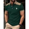 Nowa męska koszulka polo Letnie oddychające polo Drukowanie wzoru 3D Męskie topy Outdoor Golf Polo 100% poliester casual Odzież męska